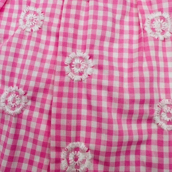 Little Me Gingham Ruffle Pink Dress Size 6 Months - Picture 4 of 6
